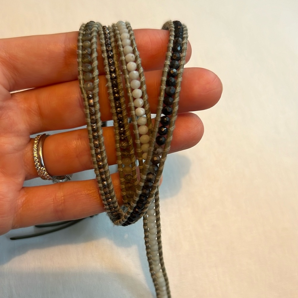 Green multi color chan Luu wrap bracelet